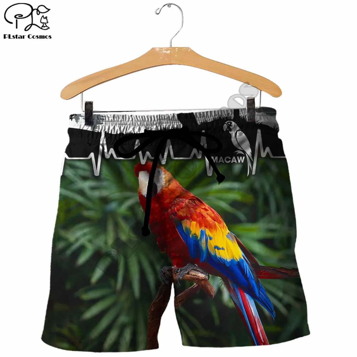

PLstar Cosmos Animal Macaw Parrot 3D Printed Women For Men Summer Funny Casual Shorts Beach Short Pants Style-3