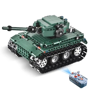 

Cada RC Military Series Tiger 1 Tanks Set Building Blocks Compatible Technic WW2 German Army Bricks Educational Toy for Children