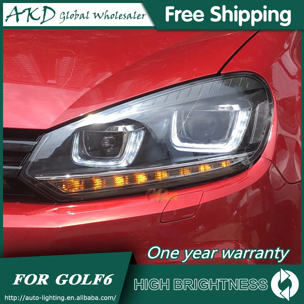Головной светильник s для автомобиля VW Golf 6 2009-2012 GOLF6 DRL Дневной ходовой светильник светодиодный Биксеноновая лампа противотуманный светильник s тюнинг автомобильные аксессуары