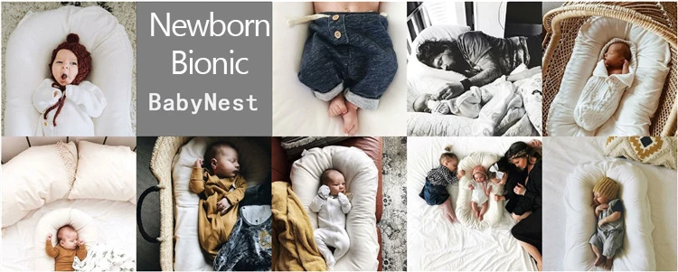 80*55 см портативная бионическая кровать для малышей, хлопковая Колыбель, люлька, бампер, складная спальная кровать для новорожденных, дорожная кровать, детский бампер