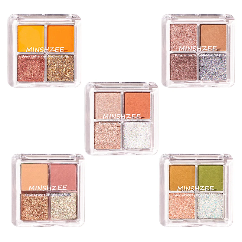 

Eye Shadow Matte Cosmetic 4Colors Earth Eyeshadow Palette Charming Smokey Eye Shadow Palette Smooth Lasting Professional