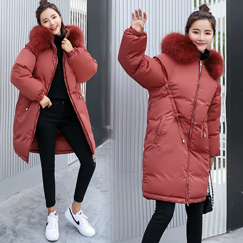 

Thick Cotton-padded Jacket Women's 2018 Winter New Style Korean-style WOMEN'S Wear Mid-length Loose Cotton Coat Large Version of