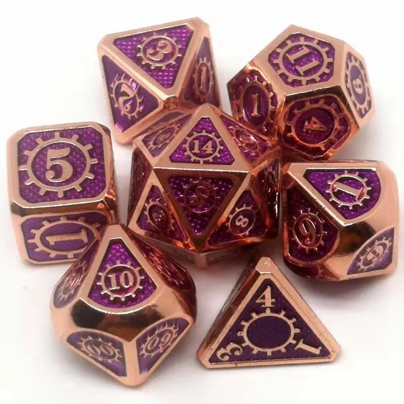 

Newest upscale polyhedral dices metal dice 7pcs/Set dnd dice set dados rpg dobbelstenen dados rol d4 d6 d8 d10 d12 d20