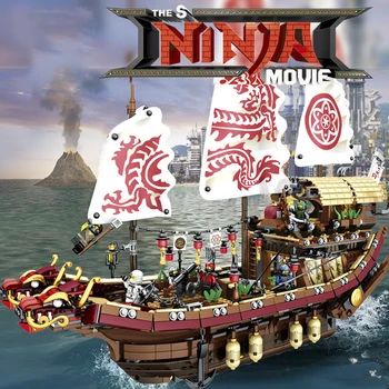 

Mobile Base New Fate reward boat set Destiny's Bounty Building Blocks Bricks Compatible 70618 Toys for birthday Gift