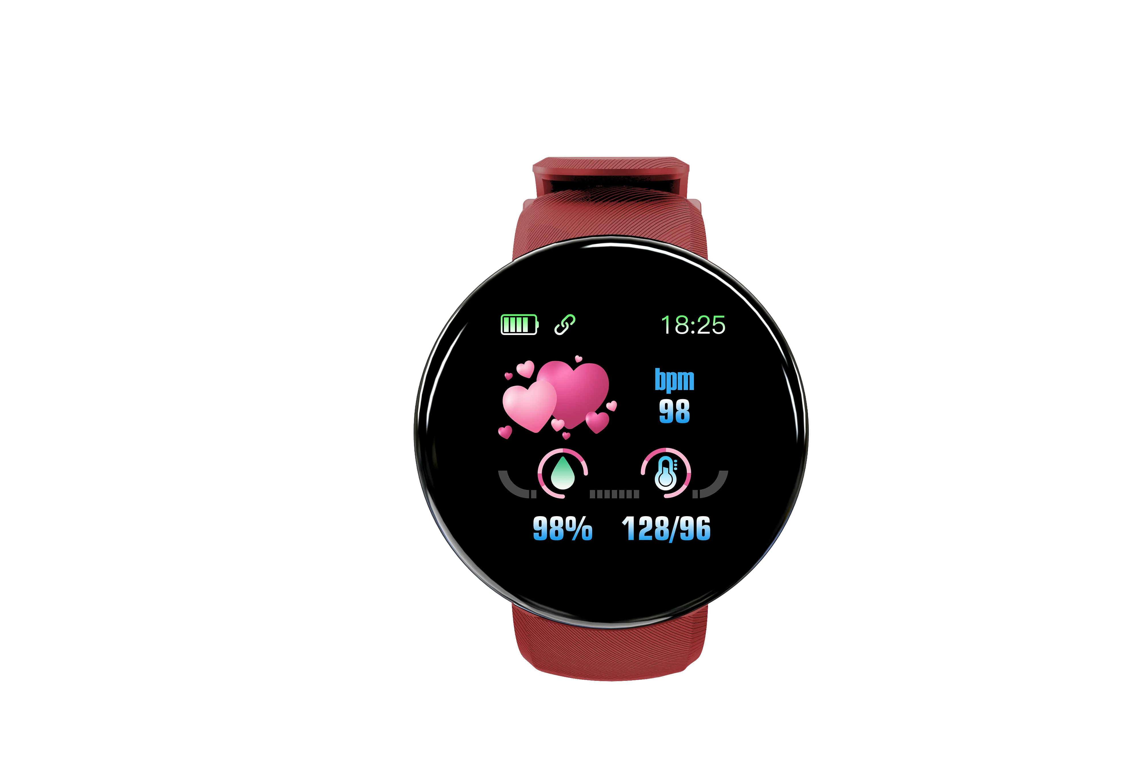 D18 умный браслет с измерением давления Smartband кровяное давление пульсометр водонепроницаемый цветной экран умный Браслет