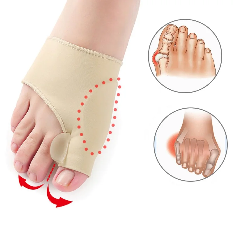 Foot Care Toe Separator Hallux Valgus Bunion Corrector Orthotics Feet Bone Thumb Adjuster Correction Pedicure Sock Straightener