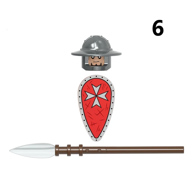 MOC Middle Ages Roman Greece Warrior Castle Knights Action Figure 6