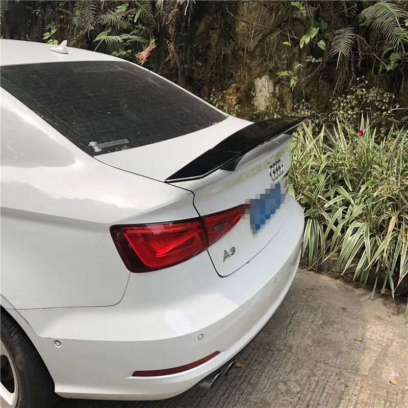 Для Audi A3 спойлер 2006 2018 TF ABS пластик Материал заднее крыло автомобиля Цвет задний