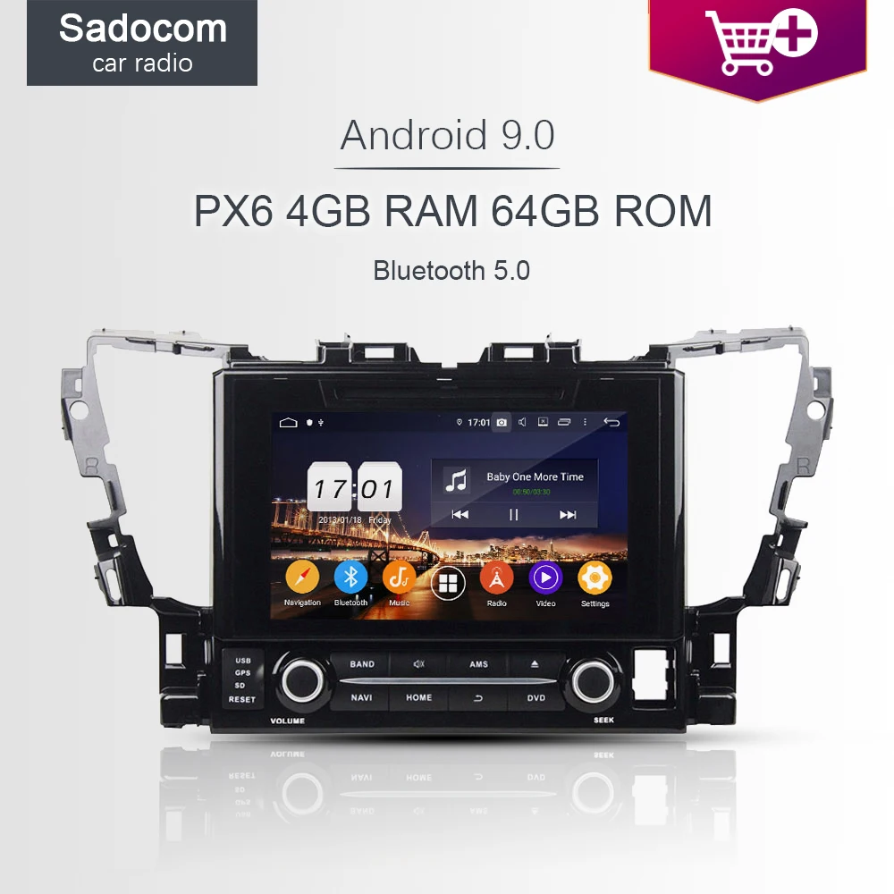 PX6 DSP TDA7851 9 &quot2 din Android 10 0 автомобильный DVD плеер 4 Гб Оперативная память + 64