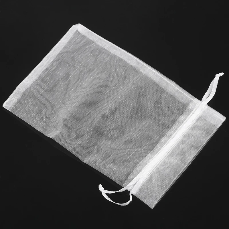 Горячая атласная органза кружева мешок для свадебного банкета подарки(белый, набор из 50