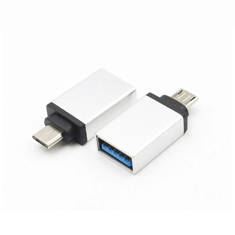 Silver Micro USB к USB OTG адаптер Micro USB мужчина к USB женщина для смартфона сотовый телефон игры конвертер JHP-лучший - Цвет: Silver