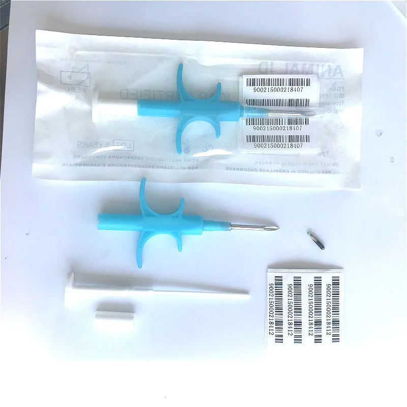 

Free shipping 140pcs FDX-B 1.25x7mm Rfid Veterinary Transponder Syringe for animals/pet microchips EM4305