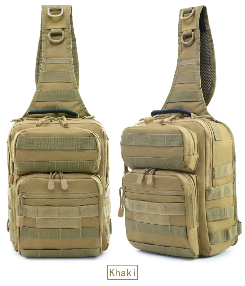 Открытый военный тактический Рюкзак Molle армейская Сумка для кемпинга Пеший Туризм рюкзак для охоты походы груди мешок Umitvaz - Цвет: khaki