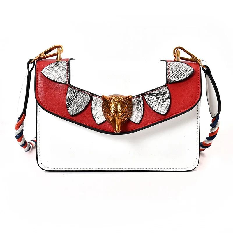 

2017 Fashion Summer New Style Europe And America-Style Contrast Color Bag Women's Lock Square Sling Bag Retro Shoulder Bag Shoul