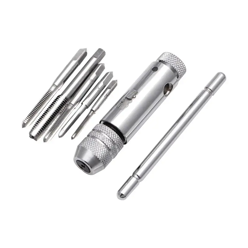 

7pcs M3-M8 T-Handle Ratchet Tap Wrench Machinist Tool for Repair the thread