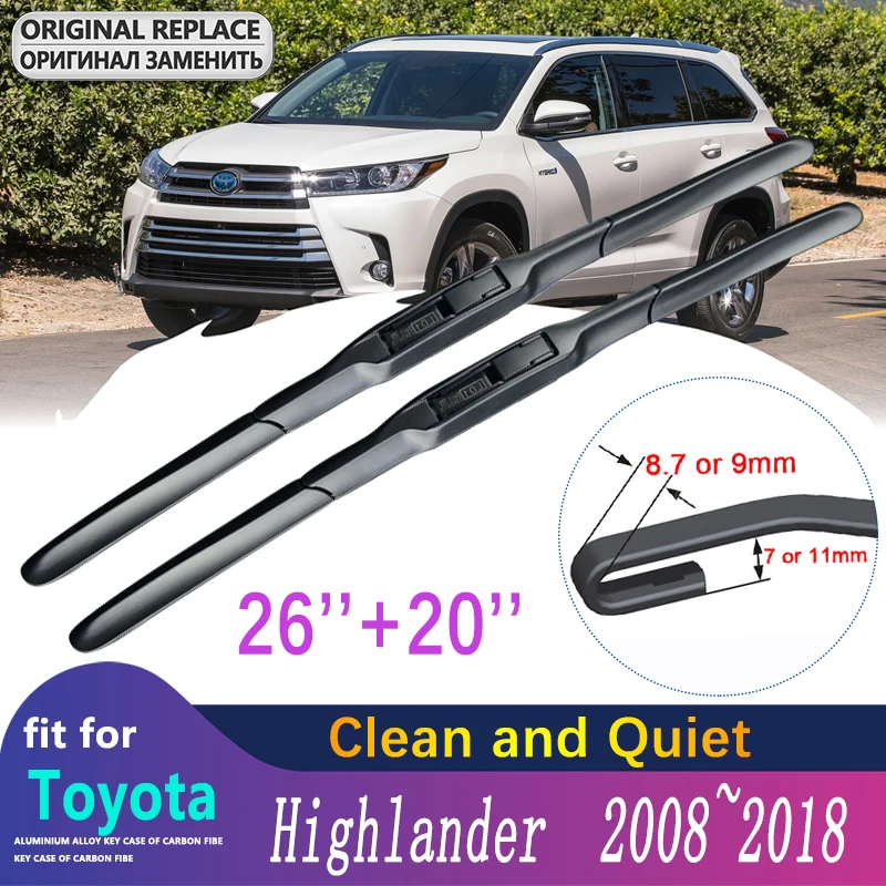 Car Wiper Blade For Toyota Highlander Xu40 Xu50 Kluger 20082018 Front