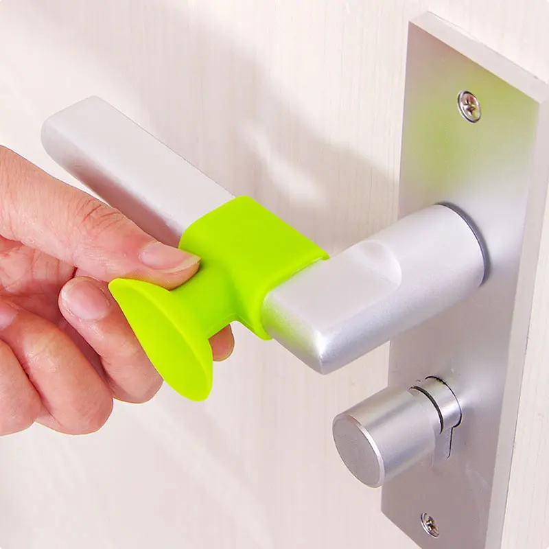 1 шт Силиконовая дверная ручка замок присоска стена для предотвращения столкновений глушитель защитная накладка