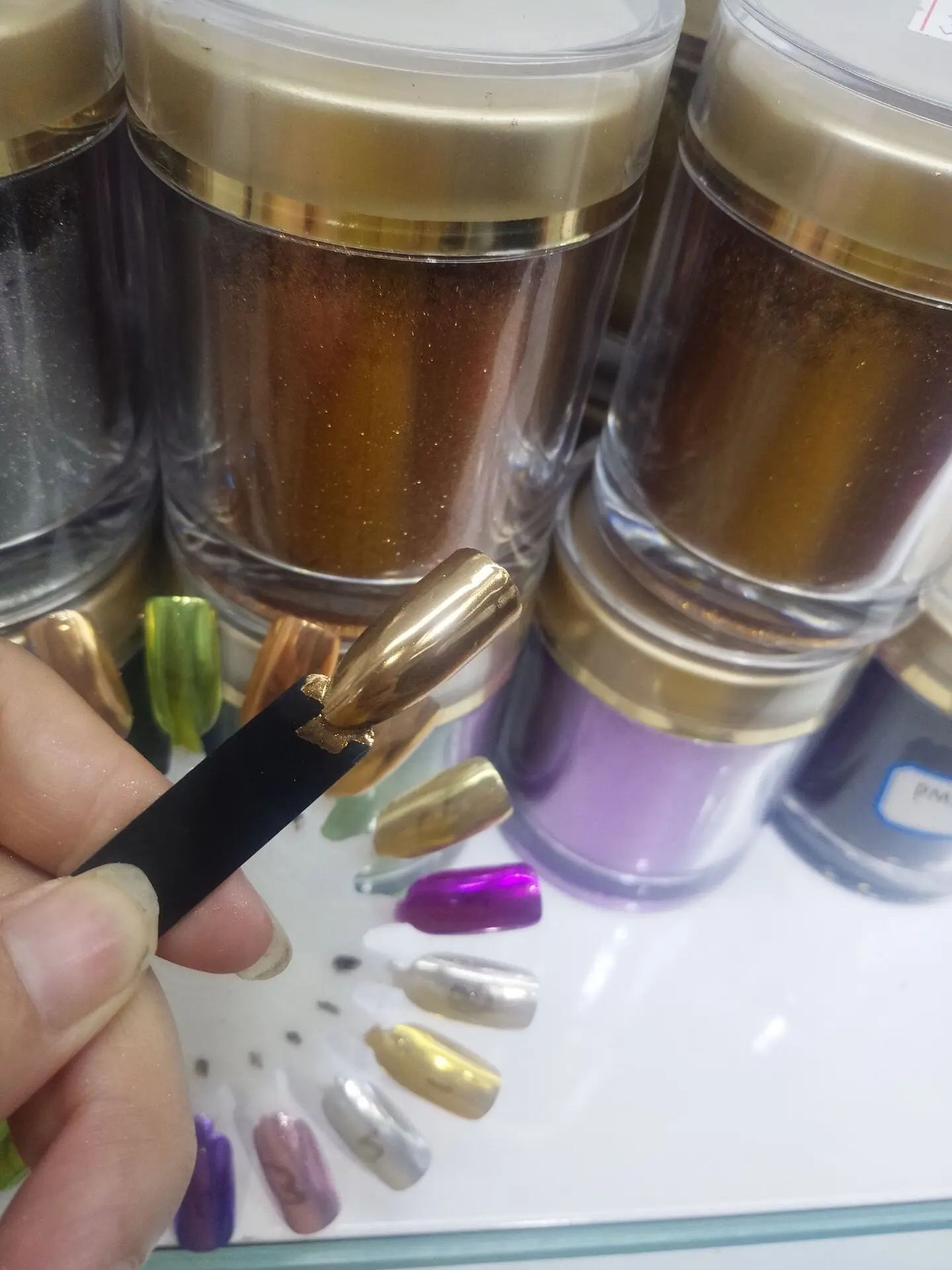 1 баночка с бесплатной щеткой) Лак для ногтей Блестящий порошок с зеркальным эффектом 3D потертый металлический цвет УФ-гель лак для маникюра хромированный пыльный порошок 0,5 г