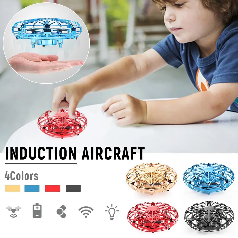 Quadcopter Drone Toy Mini Gesture UFO Sensing Four-axis UAV Aircraft Touch Control Floating Intelligent Induction Airplane Model