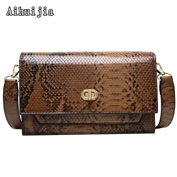 

2020 New Vintage New Handbags Crossbody Bags for Women Bag Snake Pattern Shoulder Messenger Bag Package Fashion Small Square Bag
