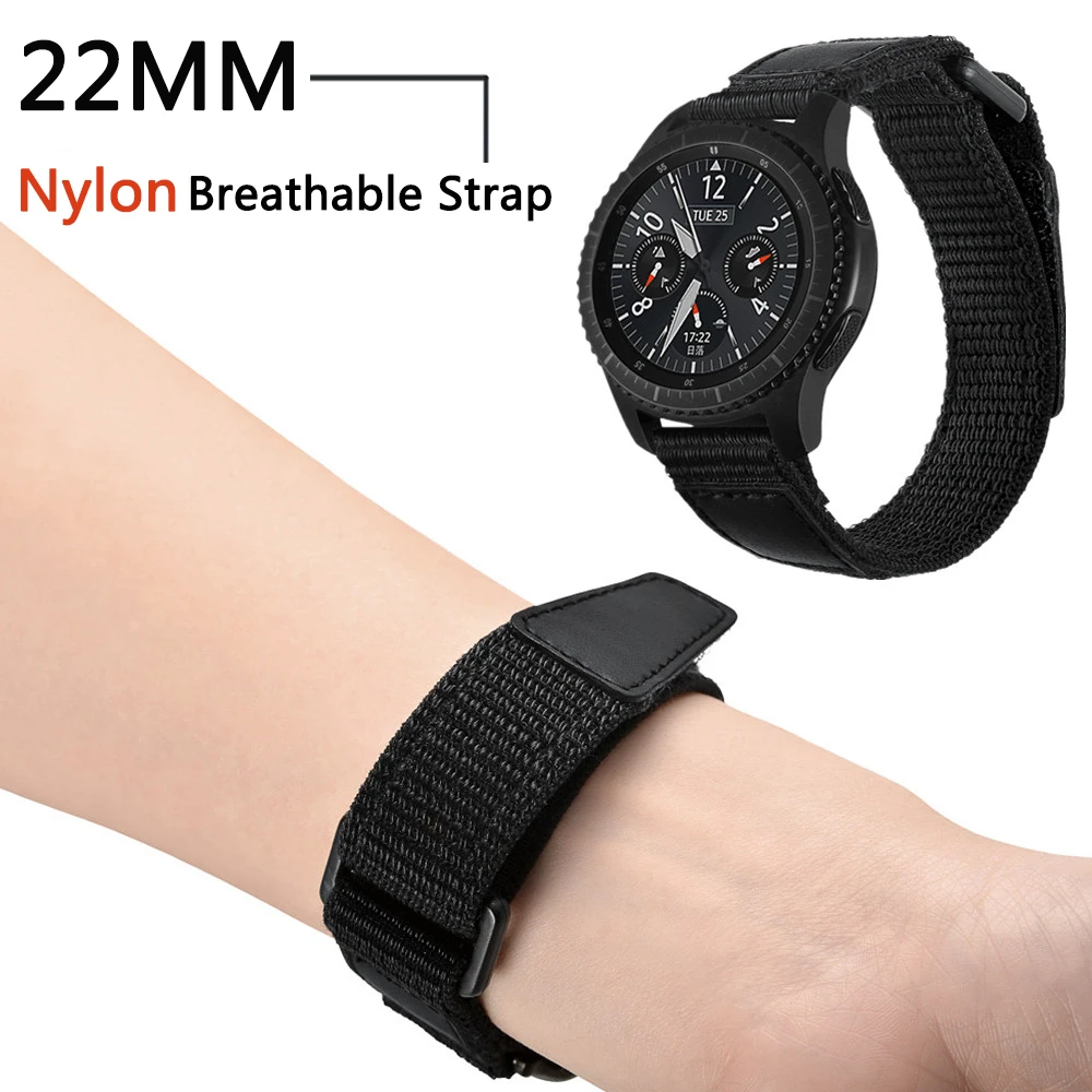Ремешок нейлоновый для Samsung Galaxy Watch 3 45 мм/46 мм/Gear S3 мягкий воздухопроницаемый