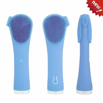 

3 in 1 Silicone Electric Facial Cleansing Brush Waterproof Sonic Face Brush Handheld Cleaning Device Rechargeable Pore Cleaner
