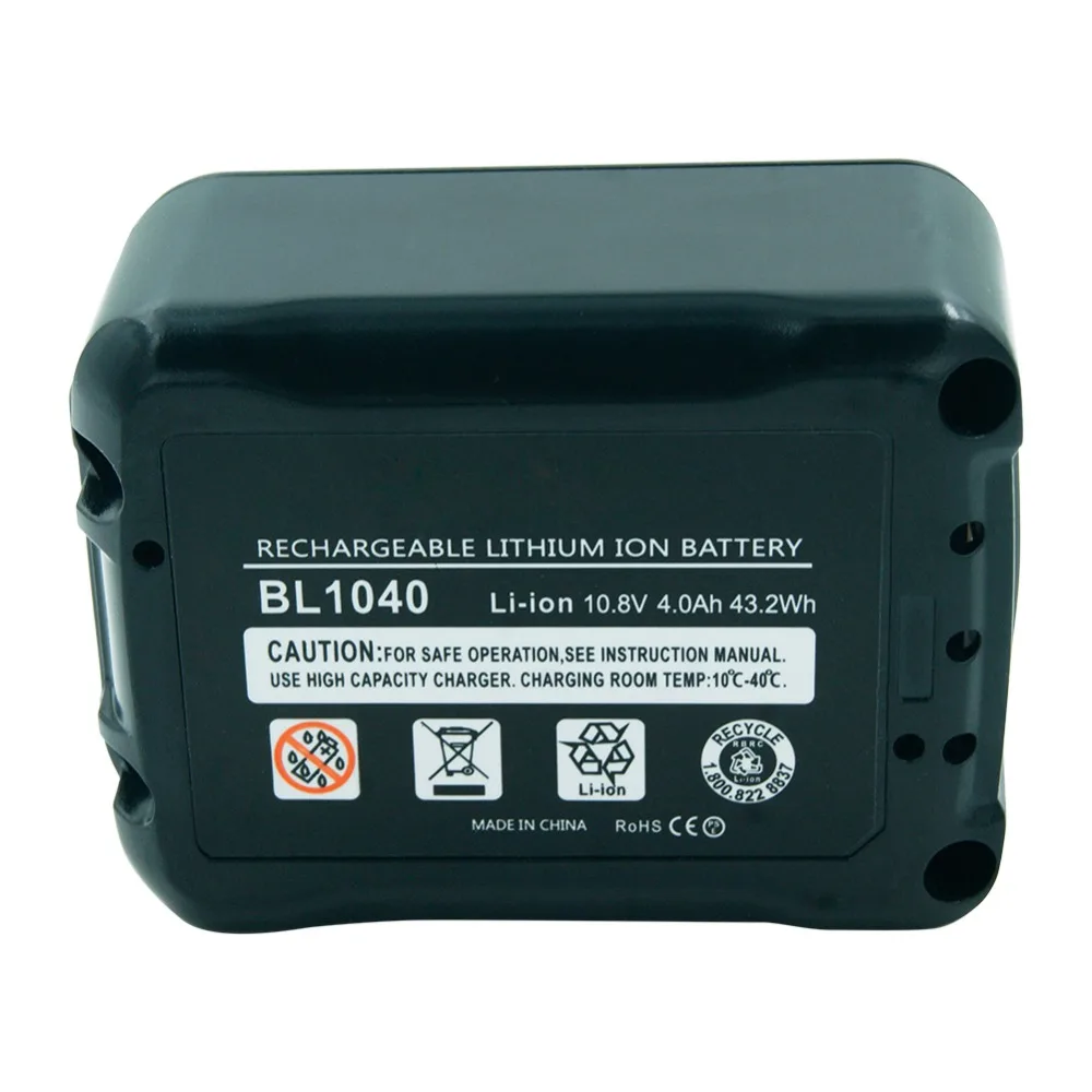 Для Makita 12V MAX 10,8 V 4000mAh литий-ионный аккумулятор BL1040 BL1041 BL1015 BL1020B DF031D TD110D CXT серии