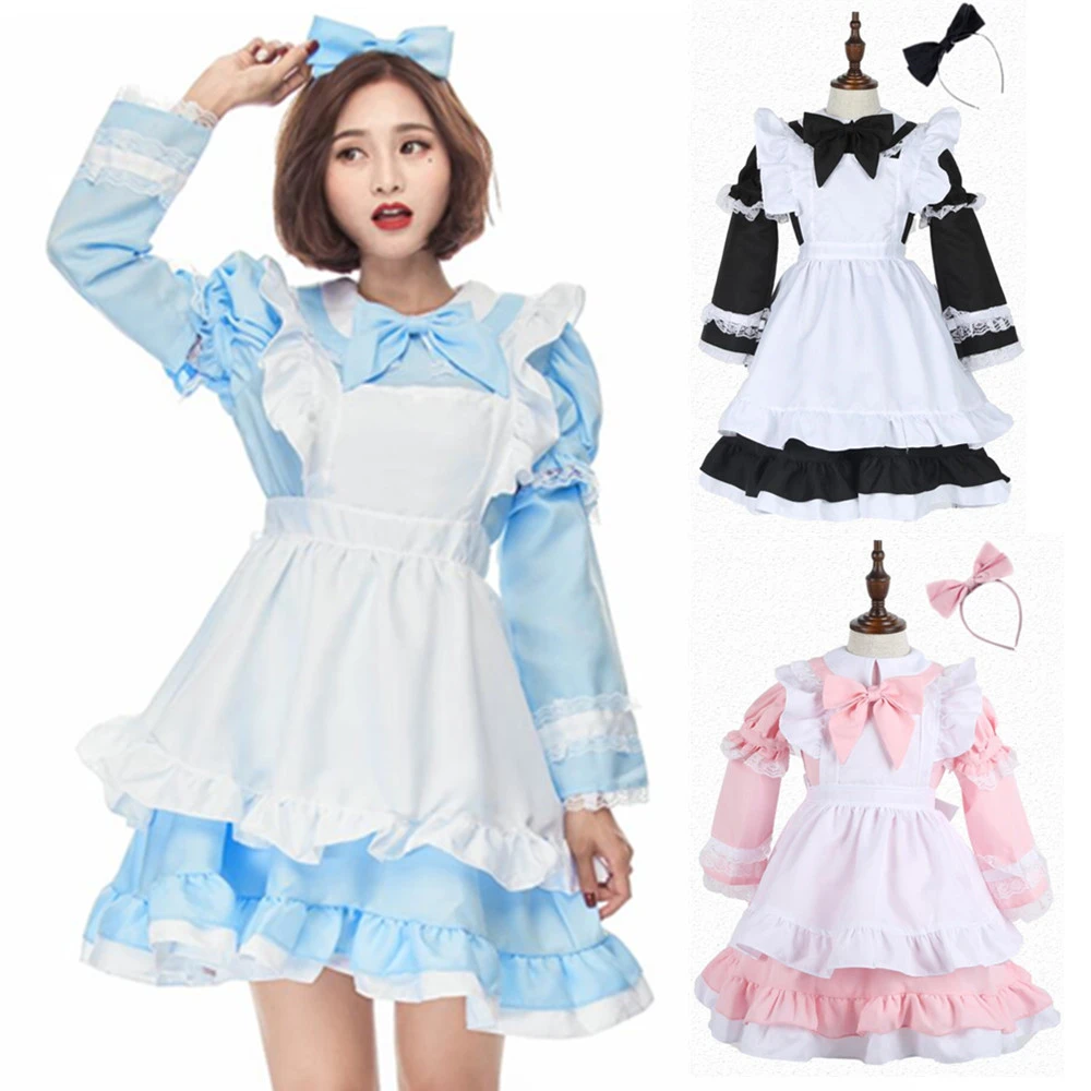 子供女の子かわいい甘いロリータ衣装大人女性シシーメイド服ハロウィンカーニバル衣装 Holidays Costumes Aliexpress