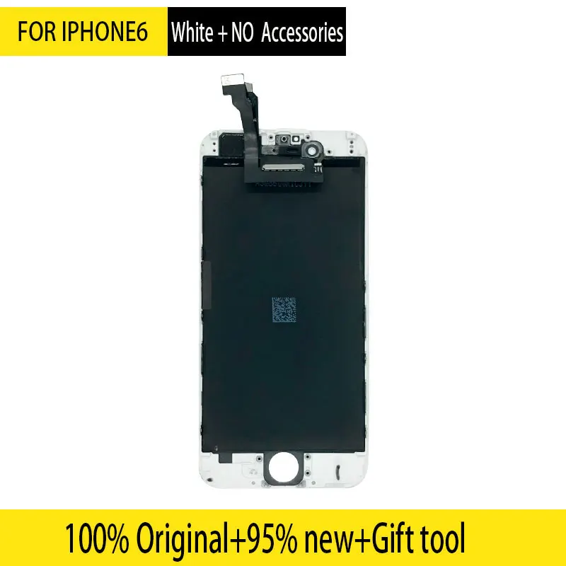 For 6 white no parts Для iPhone 6 6S 7 Plus ЖК-дисплей с 3D силы кодирующий преобразователь сенсорного экрана в сборе для iPhone 6 6P 7 Дисплей без битых пикселей - Цвет: For 6 white no parts