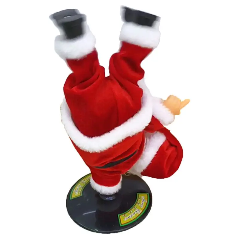 

Christmas Decorations Upside-down Street Dance Santa Claus Electric Music Toys for Children DXAF