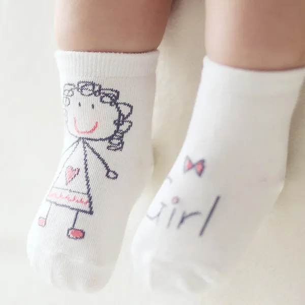 Весенне-летние однотонные хлопковые носки с надписью для мальчиков и девочек носки для малышей Детские Носки Нескользящие Детские носки tu ya kuan