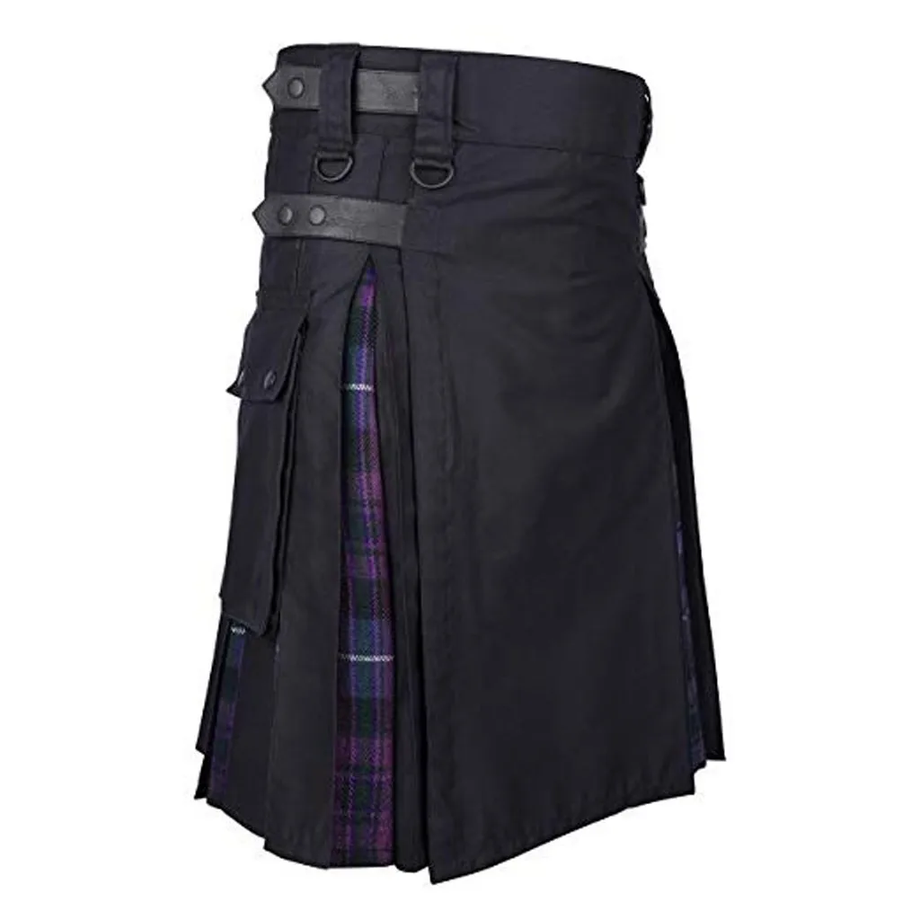 Брюки мужские уличные винтажные Kilt шотландский Готический Кендо карман юбки шотландская одежда спортивные брюки pantalones hombre