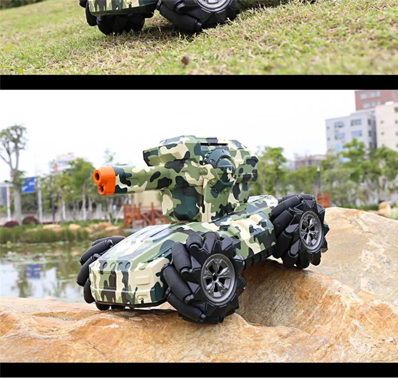 New Water Bomb Tank Car 2.4G Drift Launch Water Bomb Vehicle Gesture Watch Control Car 360 Degree Rotation Rc Stunt Car Toy
