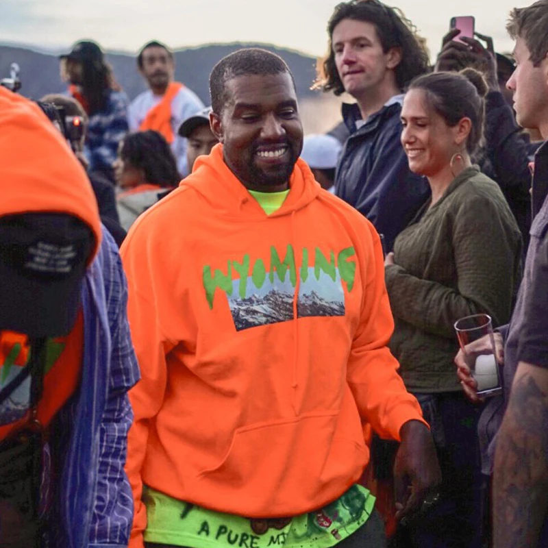 3 цвета Kanye West толстовки для мужчин и женщин WYOMING лучшее качество хлопок крепление