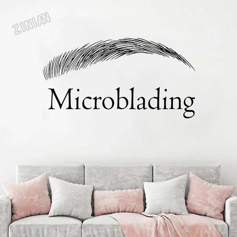 Бровей дизайн стены Стикеры устойчивые к воде мануального татуажа бровей