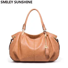 Женская сумка через плечо, женская новая брендовая повседневная большая сумка высокого качества из искусственной кожи, женская сумка-хобо, сумка-мессенджер