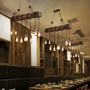 American Village Bar Restaurant Iron Art Nordic Retro Industrial Wind Cafe Bar Creative Boat Pendant Lights 2