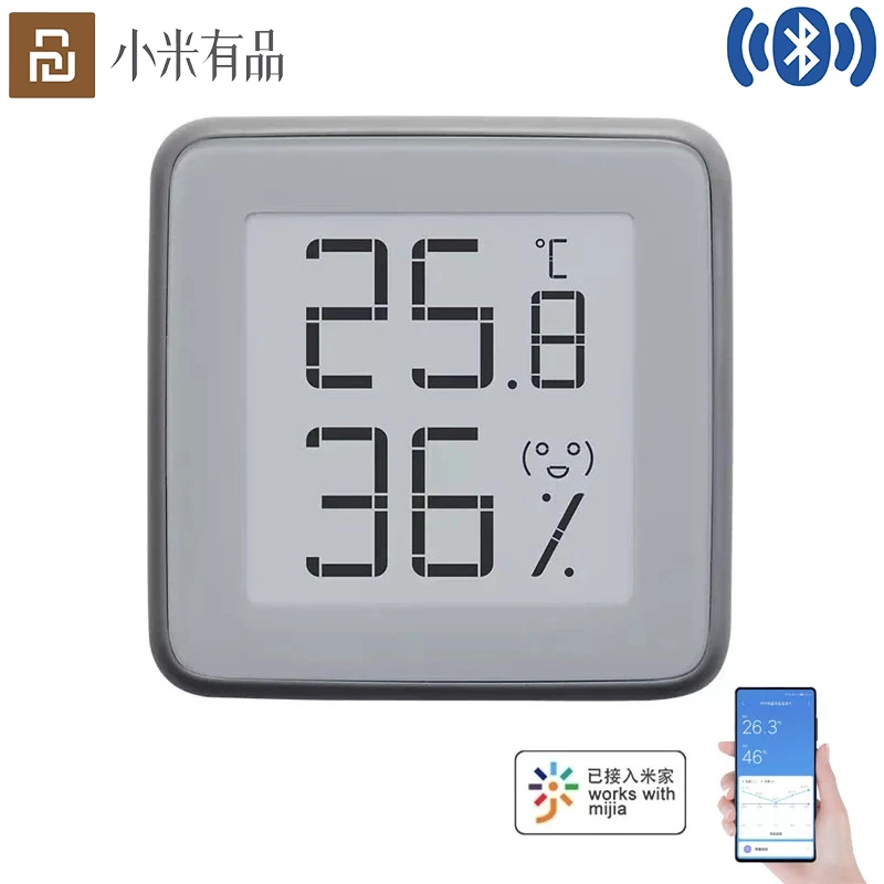 Youpin Miaomiaoce Bluetooth термометр гигрометр E-Ink экран BT2.0 умный датчик температуры и