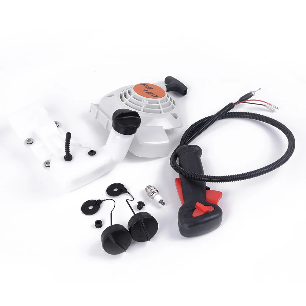 

New Arrival Fuel Tank Throttle Cable Switch Spark Plug Recoil Starter Fuel Cap Oil Plugs For Stihl FS120 FS200 FS250