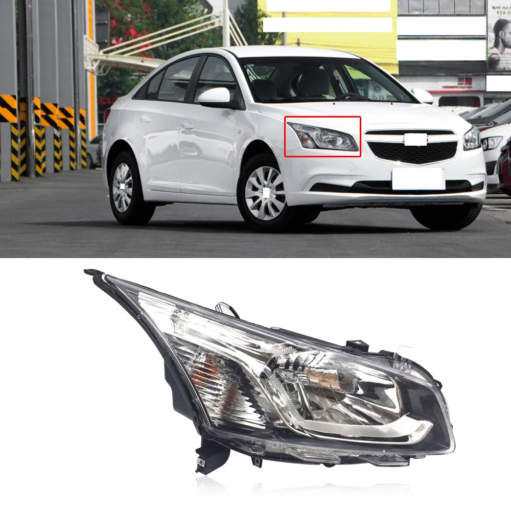 CAPQX для Chevrolet Cruze передний бампер, головной светильник, налобный фонарь, светильник для вождения, лампа для бега, головной светильник, Головной фонарь в сборе