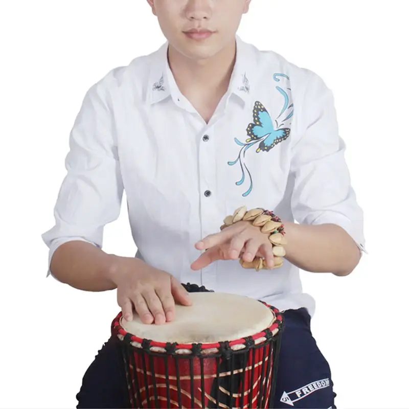 Новая мода ручной работы прочный гайка в виде ракушки ручная цепь Африканский барабанный барабанщик инструмент Колокольчик для взрослых детей