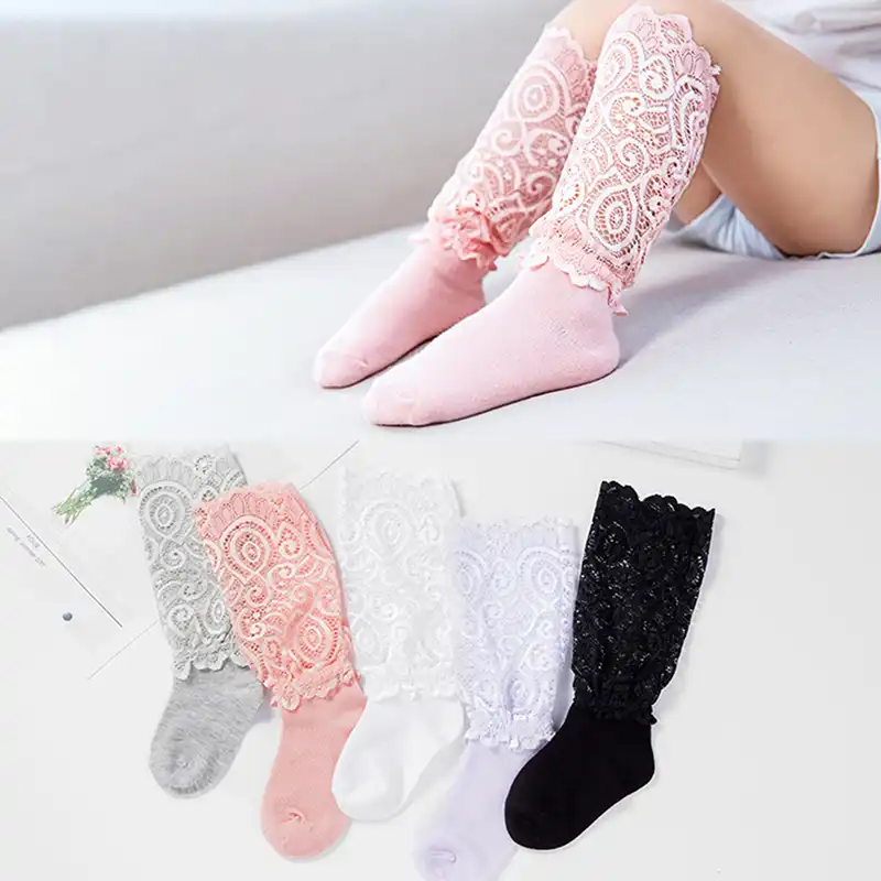 baby girl long socks with bows