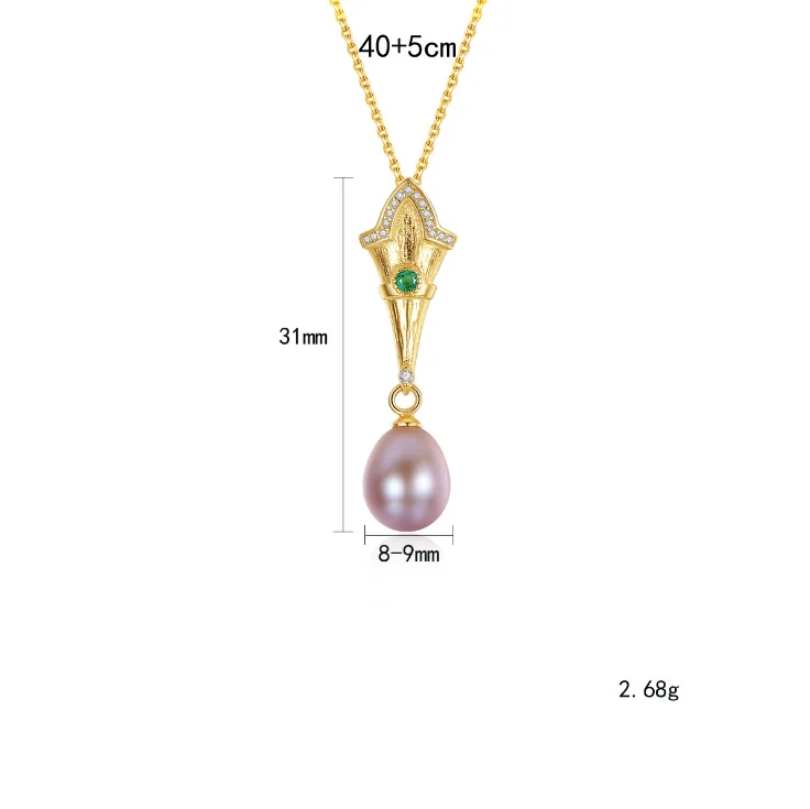 MeiBaPJ Real Freshwater Pearl Long Drop Pendant Necklace 925 Solid Silver Fine Party Jewelry for Women