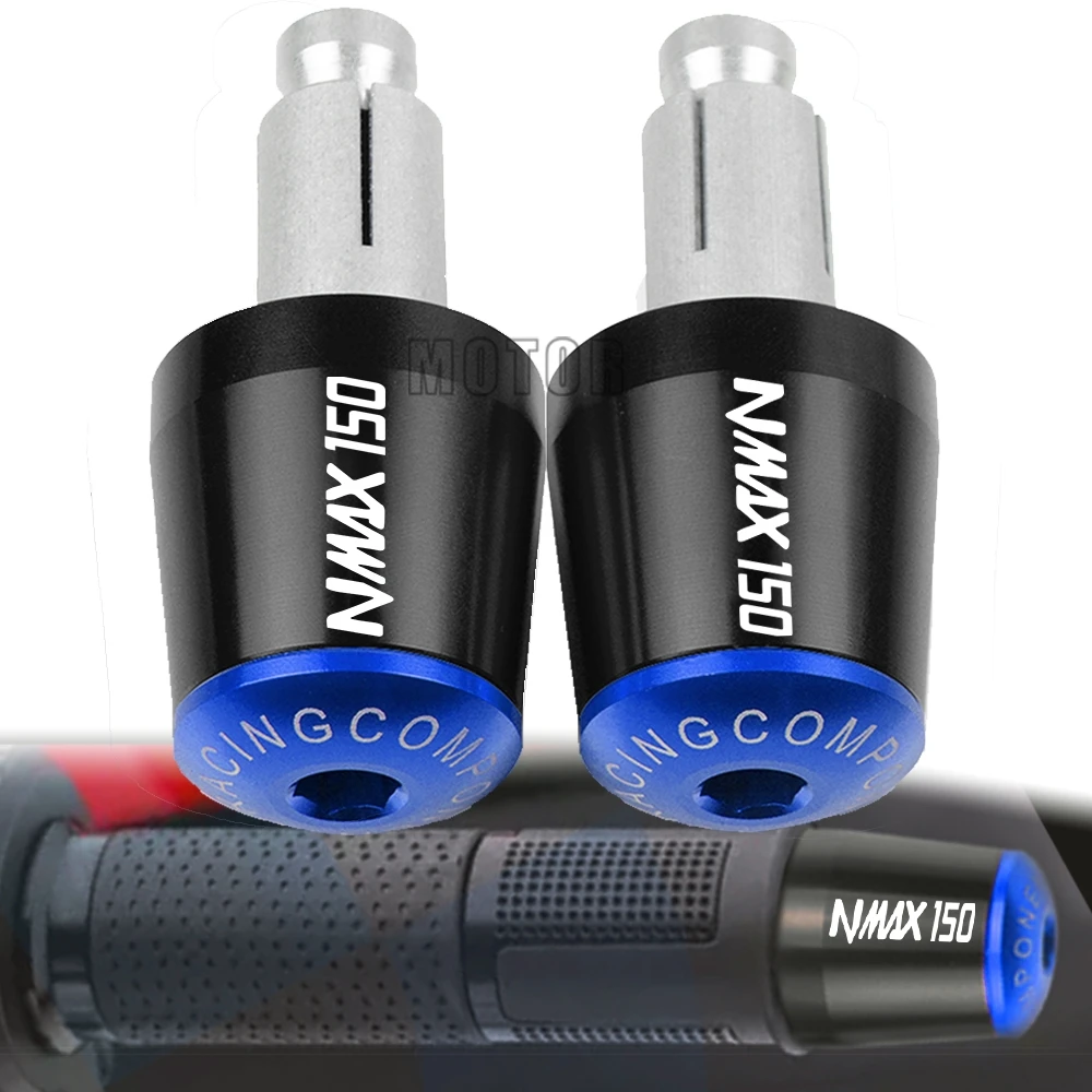 NMAX150 Логотип 7/8 мм CNC мотоциклетные ручки рукоятка Кепки конец Вилки для Yamaha NMAX 150