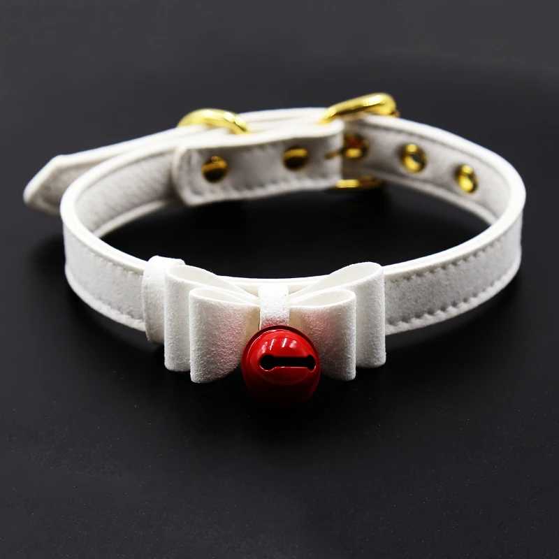 Ошейник раба из искусственной кожи для собак ошейник БДСМ связывание с бантом