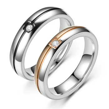 

New Stainless Steel Couple Ring Simple Fashion Hot Couple Ring Anniversary Gift