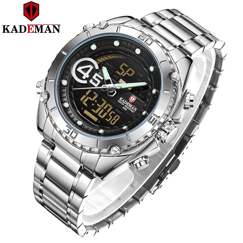 

K9054 Men Watches Fashion Sport Super Cool Quartz LED Digital Watch 30M Waterproof Wristwatch Men's Clock Relogio Masculino