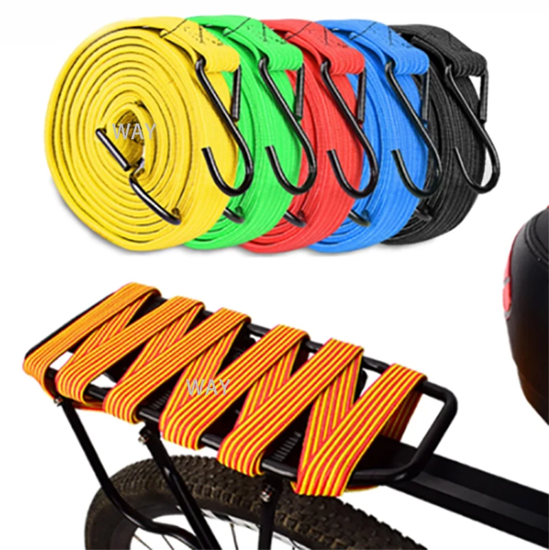 Elasticity Strap Binding Cargo Rope for Car Motorcycle Bike Metal Buckle Tow Rope Strong Tensioning Belt for Luggage Bag cargo straps cat toy luggage strap cargo tie down strap tie down straps lashing strap elastic binding rope trunk elastic belt