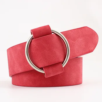 

New Ladies Girls Wide Black Red White Velvet Suede Strap Jeans Belt Female Wide Leather Waist Belts for Women Jeans Waistband