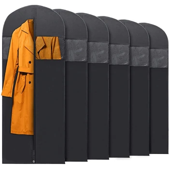 

Hanging Garment Bags for Storage and Travel - Suit Bag, Dress Shirt, Coat and Dress Cover with Window & Zipper Set 5 Pcs